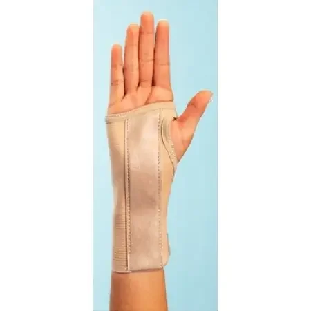 ProCare – Wrist Brace Low Profile / Contoured / Wraparound Aluminum / Cotton / Elastic Right Hand Beige Medium – 79-87075