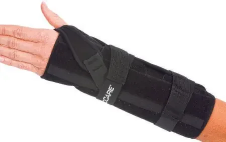 ProCare Quick-Fit – Wrist / Forearm Brace Aluminum / Foam / Nylon Left Hand Black X-Large – 79-87511