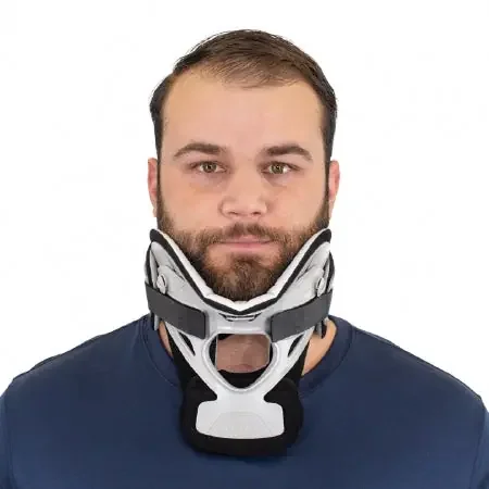 ProCare XTEND 174 – Rigid Cervical Collar Preformed Adult Regular Two-Piece / Trachea Opening 2-1/2 Inch Height 10 to 20 Inch Neck Circumference – 79-83205