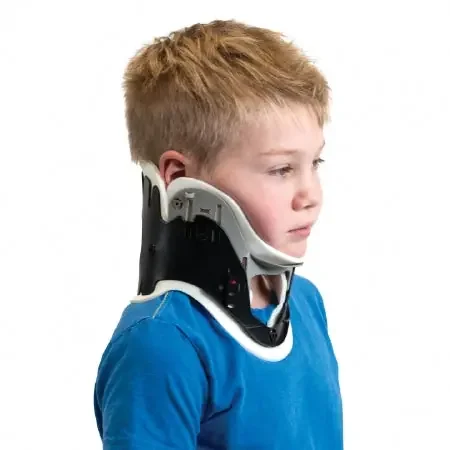 ProCare XTEND 174 – Rigid Cervical Collar Preformed Youth (6 to 12 Years) Size Ped 3 Two-Piece / Trachea Opening 1-3/4 Inch Height 9 to 13 Inch Neck Circumference – 79-83202
