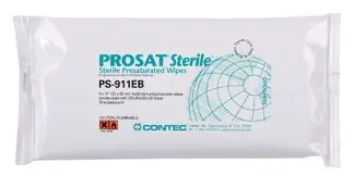 PROSAT Sterile – Surface Disinfectant Cleaner Premoistened Cleanroom Manual Pull Wipe 30 Count Soft Pack Alcohol Scent Sterile – 18999474
