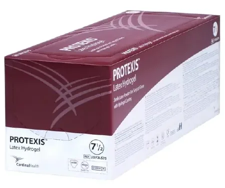 Protexis Latex Hydrogel – Surgical Glove Size 7.5 Sterile Pair Latex Extended Cuff Length Smooth Translucent Yellow Not Chemo Approved – 2D72LS75