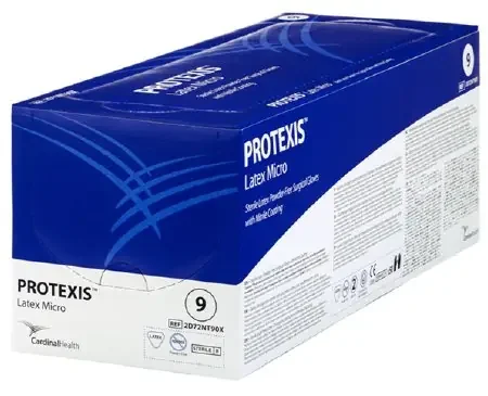 Protexis Latex Micro – Surgical Glove Size 8 Sterile Pair Latex Extended Cuff Length Smooth Light Brown Not Chemo Approved – 2D72NT80X