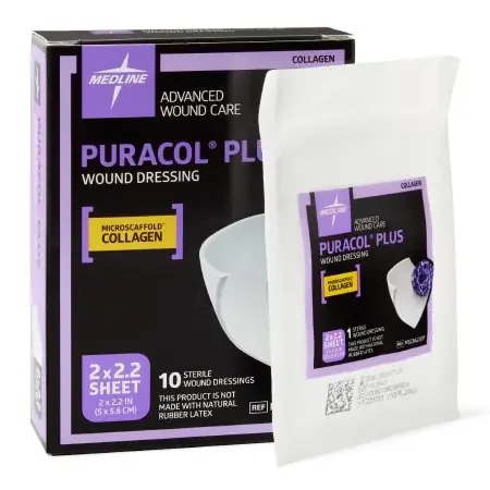 Puracol Plus – Collagen Dressing Without Border Collagen 2 X 2-1/4 Inch 10 Count – MSC8622EP