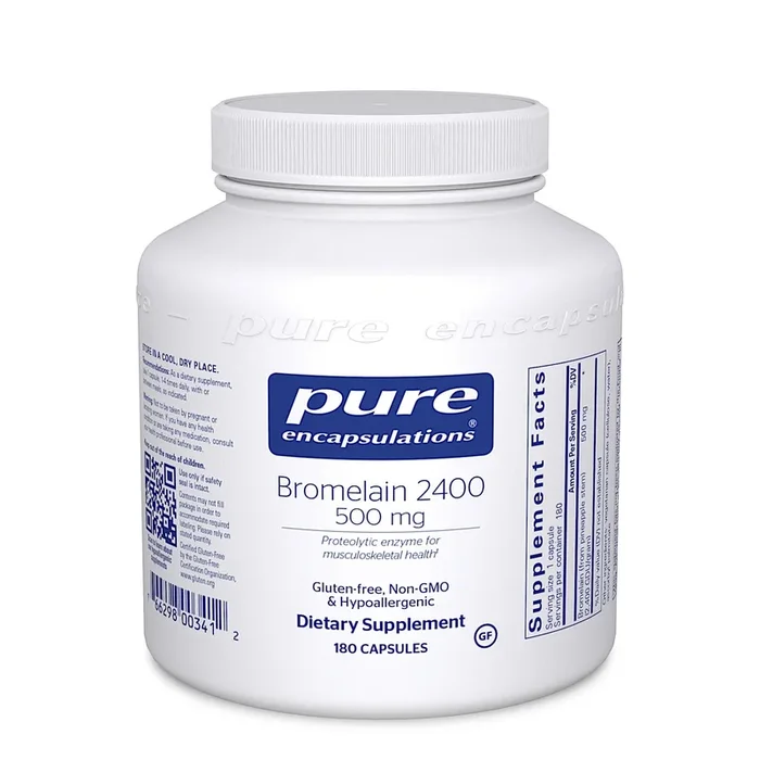 Pure Encapsulations, Bromelain 2400 500 mg, 180 Capsules