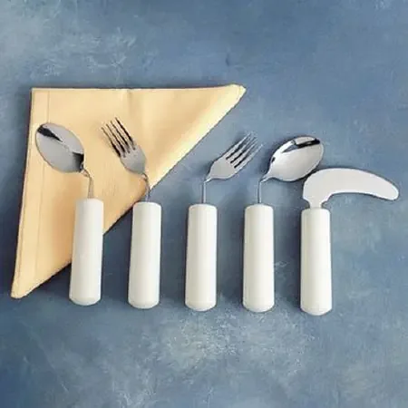Queens – Fork Angled / Left Handed White Stainless Steel – AA5511LA