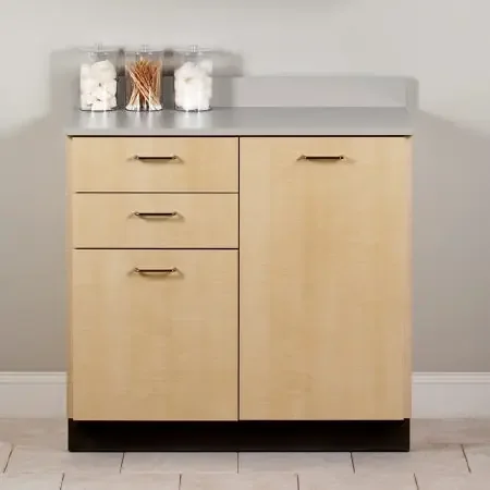 Quick Care – Base Cabinet Floor Standing Laminate 2 Drawers 2 Shelves – 8036-OAB-1GR-2GR-5B