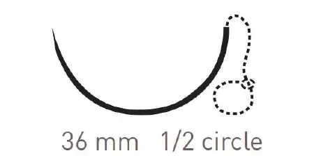 Quill Variable Loop Device – Suture with Needle Absorbable Uncoated Violet Suture Barbed Monofilament PDO (Polydioxanone) Size 0 70 cm Suture 1-Needle 36 mm Length 1/2 Circle Taper Point Needle – VLP-2012