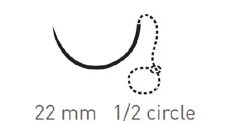 Quill Variable Loop Device, Monoderm – Suture with Needle Absorbable Uncoated Undyed Suture Barbed Monofilament Polyglycolic Acid / PCL Size 3 – 0 30 cm Suture 1-Needle 22 mm Length 1/2 Circle Taper Point Needle – VLM-1012