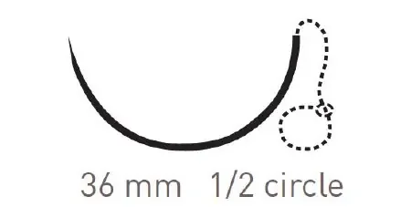 Quill Variable Loop Device, Monoderm – Suture with Needle Absorbable Uncoated Undyed Suture Barbed Monofilament Polyglycolic Acid / PCL Size 0 60 cm Suture 1-Needle 36 mm Length 1/2 Circle Taper Point Needle – VLM-1003