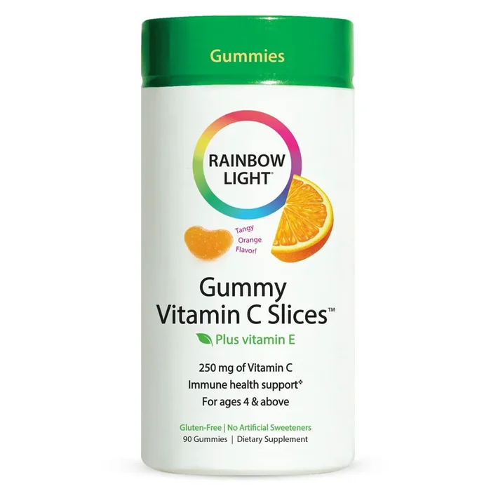 Rainbow Light Gummy Vitamin C Slices Tangy Orange Flavor 90 Gummies