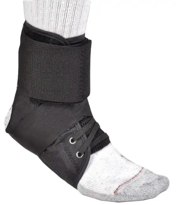 Rapid Zap – Ankle Support Large Figure-8 Strap / Hook and Loop Strap Closure Male Narrow 13-1/2 Regular 11-1/2 to 13 Wide 10 / Female Narrow 14-1/2 Regular 12 to 14 Wide 11 Left or Right Foot – 318-BLK-L