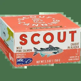 Scout Wild Pink Salmon Skinless & Boneless Alaskan-5.3 oz