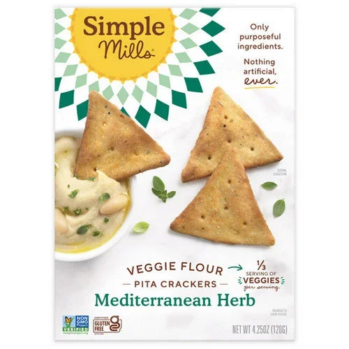 Simple Mills, Cracker Pita Mdtrrn Herb, Case of 6 X 4.25 Oz