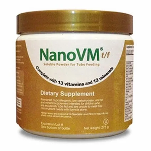 Solace Nutrition, Pediatric Tube Feeding Formula NanoVM tf 275 Gram Jar Powder Unflavored Ages 1 – 18 Years, 275 Grams