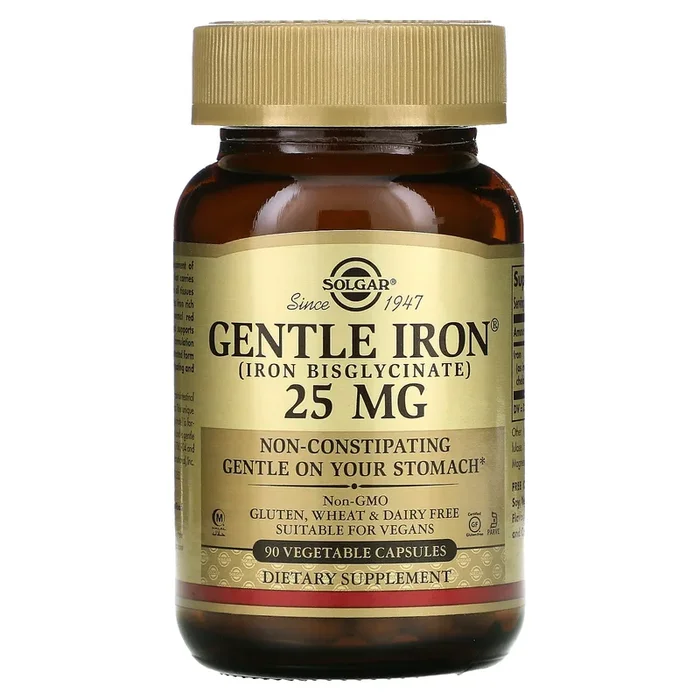 Solgar, Gentle Iron, 90 Vegetable Capsules