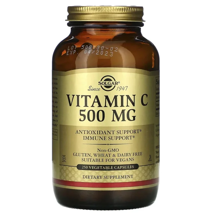 Solgar, Vitamin C 500 mg, 250 Vegetable Capsules