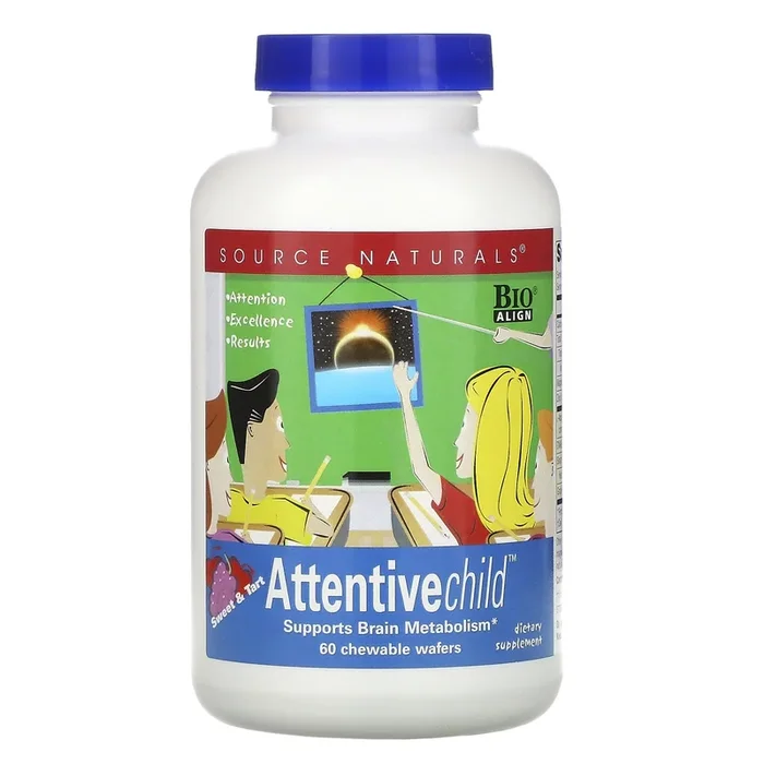 Source Naturals, Attentive Child Fruit, 60 Wafers