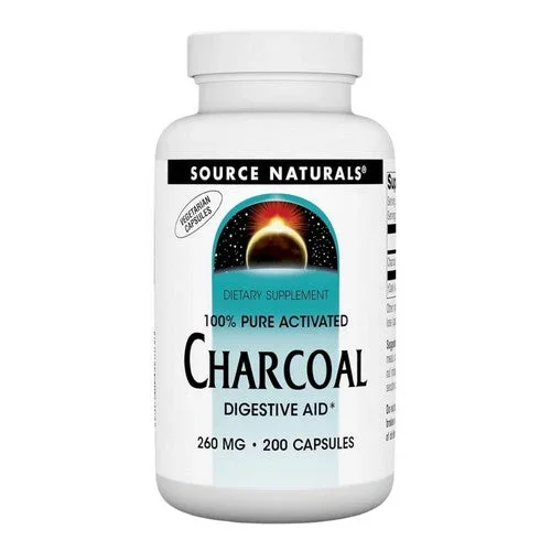 Source Naturals, Charcoal, 260 MG, 200 Caps