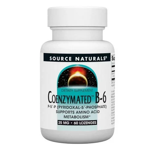 Source Naturals, Coenzymated B-6 Sublingual, 25 mg, 60 Tabs