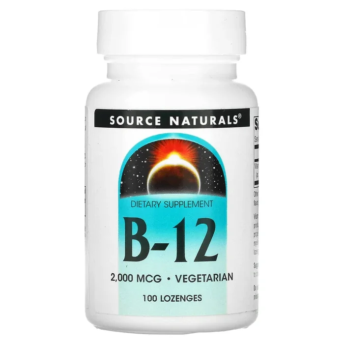 Source Naturals, Vitamin B-12 2000 Mcg, 100 lozenges