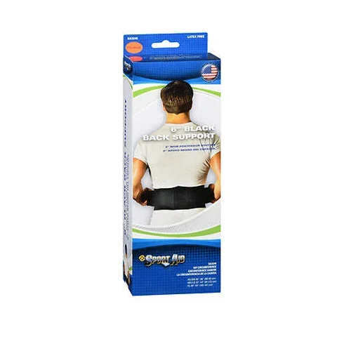 Sport Aid, Back Support 6 Inches X-Large Black, 1 Each