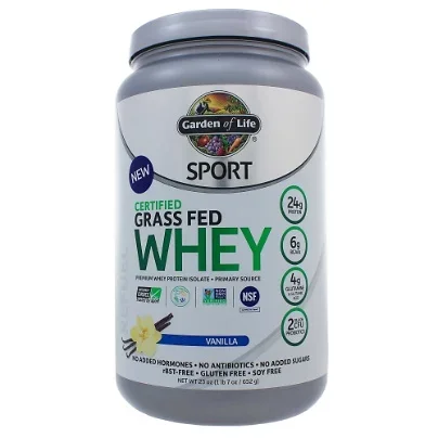 SPORT Grass Fed Whey Protein – Vanilla by Garden of Life 652 Grams