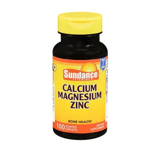 Sundance, Calcium Magnesium Zinc Coated Caplets, 100 Tabs