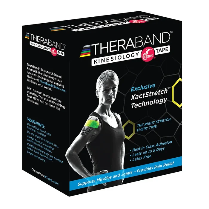 Theraband Kinesiology Tape Standard Roll 2″X16.4′ – Pink/White Print 1 EA