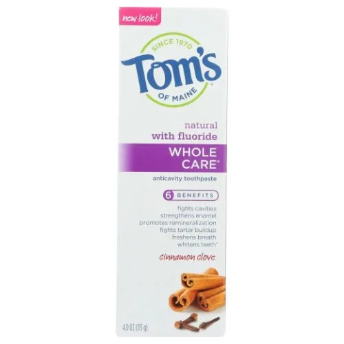 Tom’s Of Maine, Wholecare Toothpaste, Clove 4 Oz