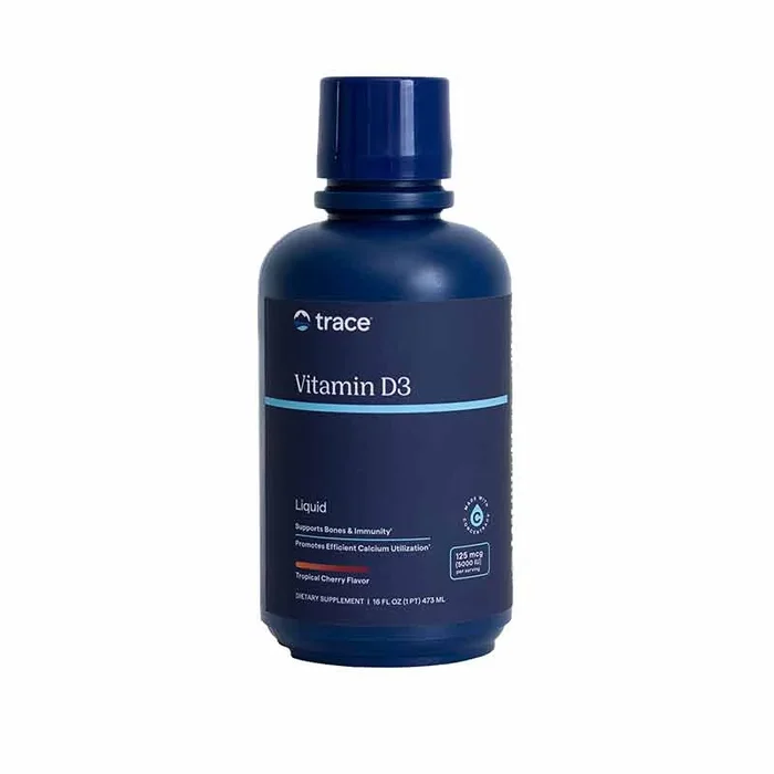 Trace Minerals Research Liquid Vitamin D3 125 Mcg (5000 IU) Tropical Cherry