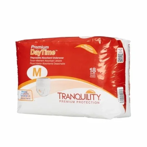 Tranquility, Unisex Adult Absorbent Underwear Pull On Medium Disposable 2105, Count of 18