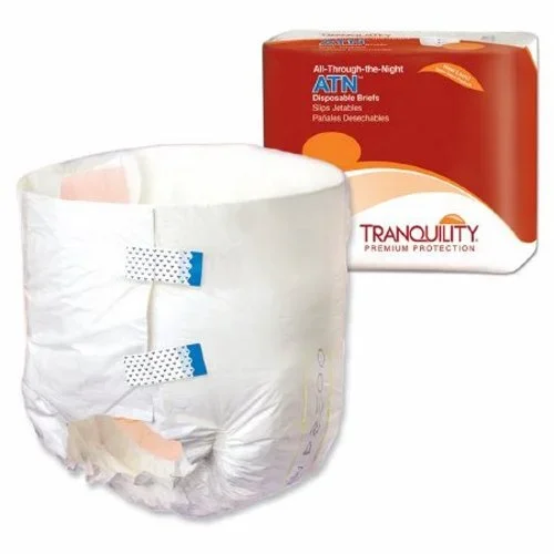 Tranquility, Unisex Adult Incontinence Brief Tranquility ATN Tab Closure Large, Count of 12