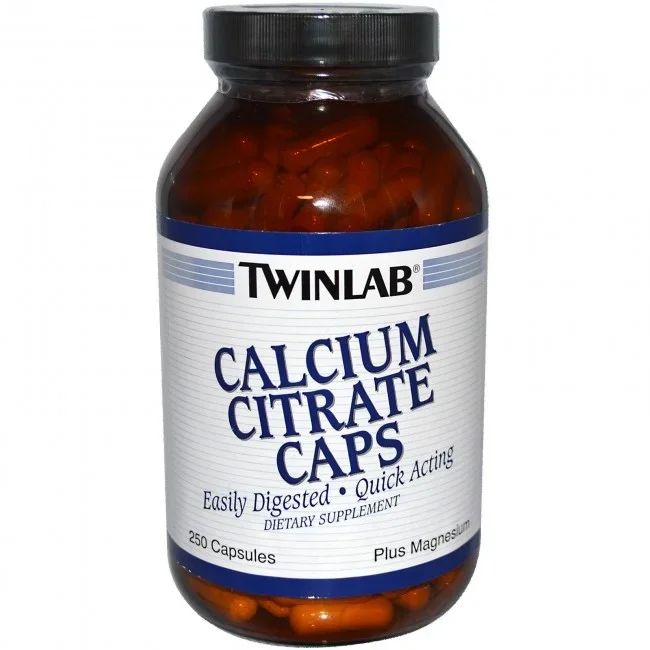 Twinlab Calcium Citrate Caps Plus Magnesium 250 Capsules