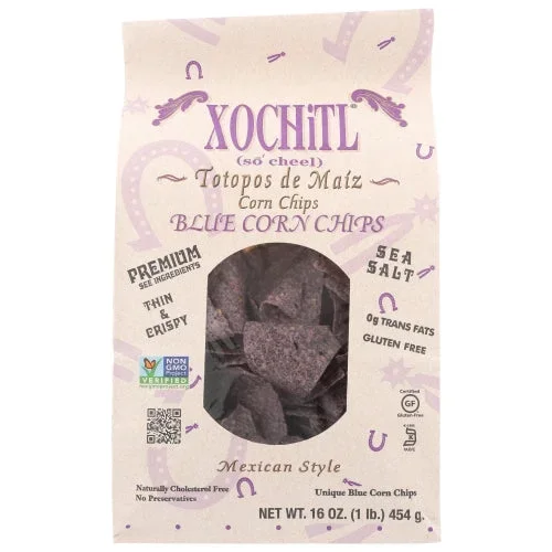 Xochitl, Blue Corn Chips Mexican Style, 16 Oz (Case of 9)